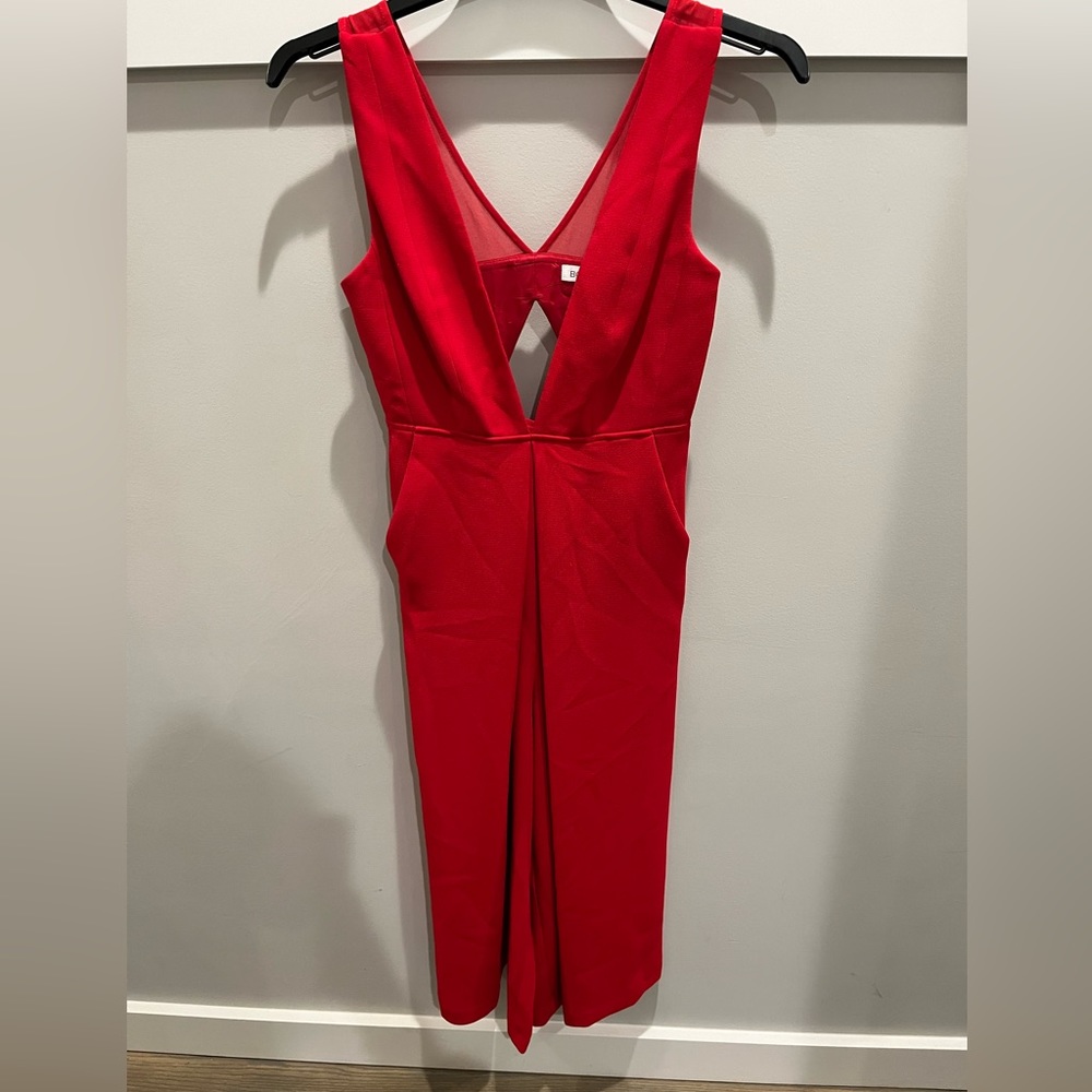 BCBGeneration wide leg plunging V jumpsuit worn once like new